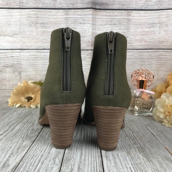 Sole Society Devyn Khaki Goat Nubuck Bootie Size 5.5 - Picture 5 of 10